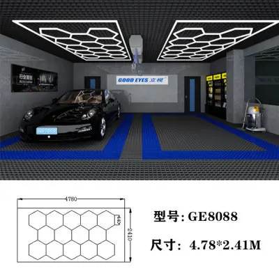 새로운 제품 크리 에이 티브 육각 벌집 어셈블리 LED 워크샵 빛 Dimmable
