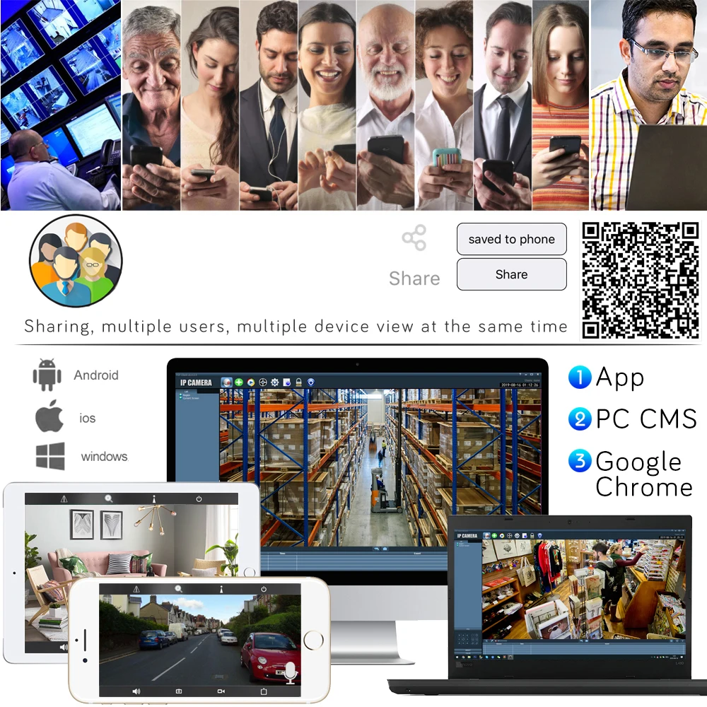 1536P FHD беспроводная домашняя ip-камера безопасности, CamHipro, приложение, Wi-Fi, динамик ночного видения, микро-камера видеонаблюдения, CCTV, мини PTZ