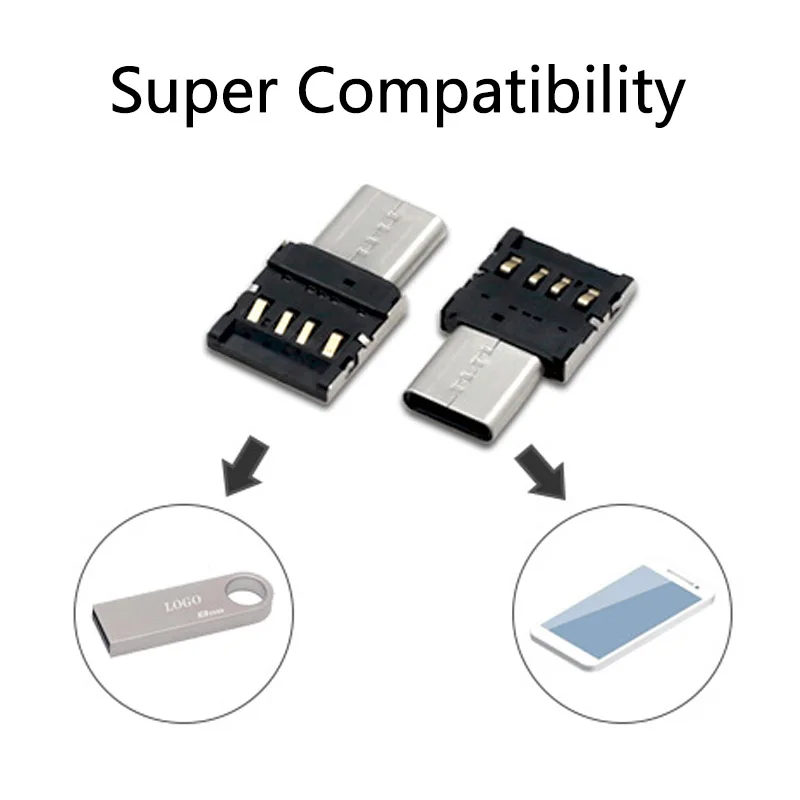 Мини Micro Usb OTG type C к USB Jack адаптер телефон подключения внешних устройств конвертер u-диск передачи данных для MacBook