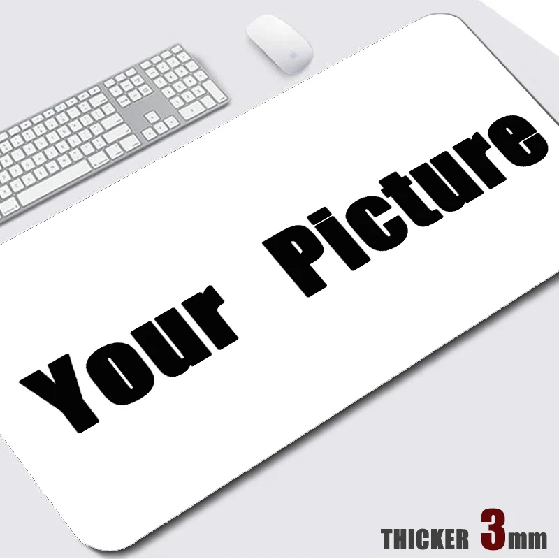 Mouse Pad DIY Gamer Office Customized Desk Mat Keybord Large Rubber Leather Stitched Edges Pad Gaming Accessories 3mm