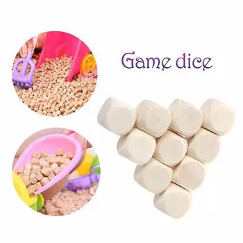 

10PCS Wooden Blank Dice Six Sided Gaming Dice Children's Making Pattern Engraving Toy g