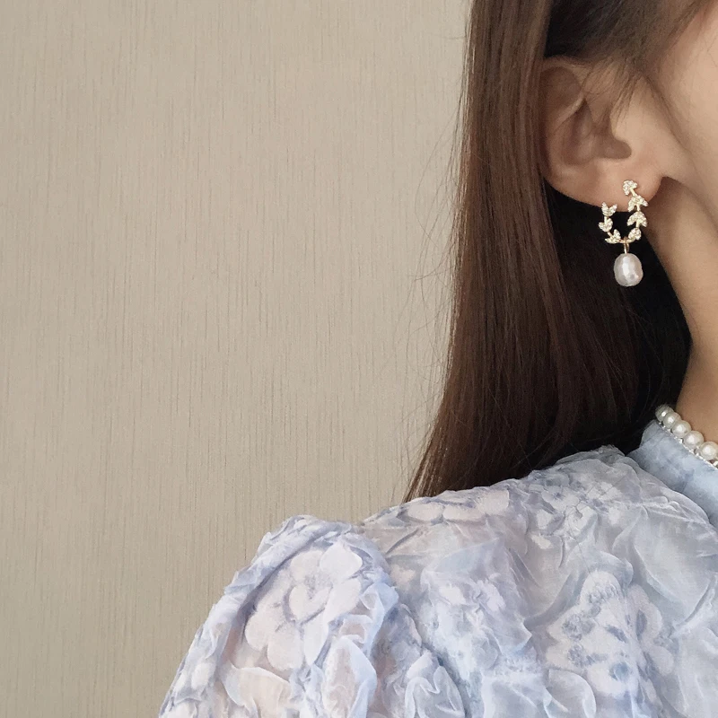 S925 игла женские ювелирные изделия серьги-капельки нежные прозрачные Кристальные