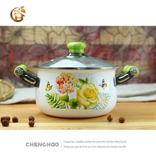 Голландская печь, утолщенный эмалированный горшок, куриная мультяшная чашка, суповая кастрюля, Горшочек для каши, Индукционная голландская печь