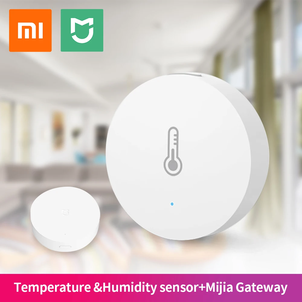 Xiaomi Mijia датчик температуры и влажности работает с шлюзом компаньоном Zigbee