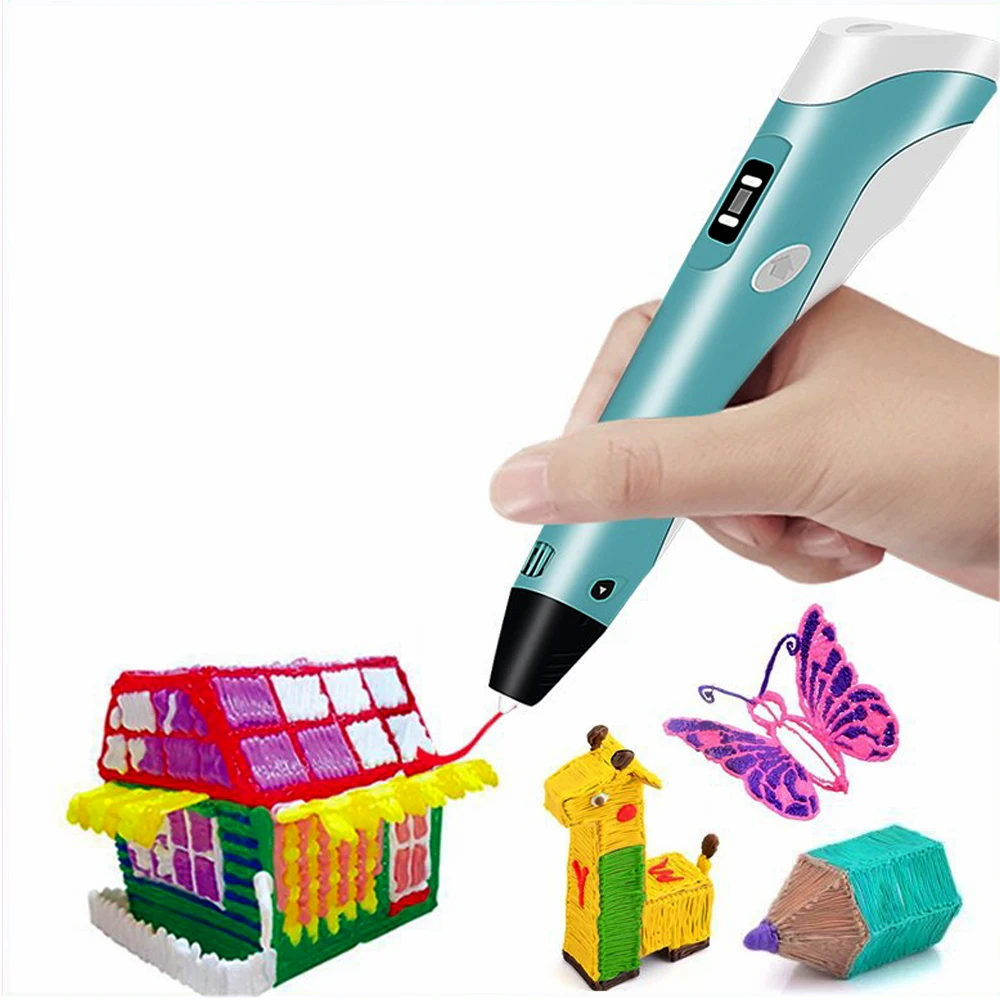 

3D Printer Pen 3D Color Picker Pen 83 Sets Consume Material Electronic Photo Album Scissors and Fingerstall set(1PC)