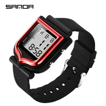 

SANDA Digital Watch Women Date Sport Men Watches LED Waterproof Male Ladies Wrist Watch For Women Men Clock Female Wristwatch