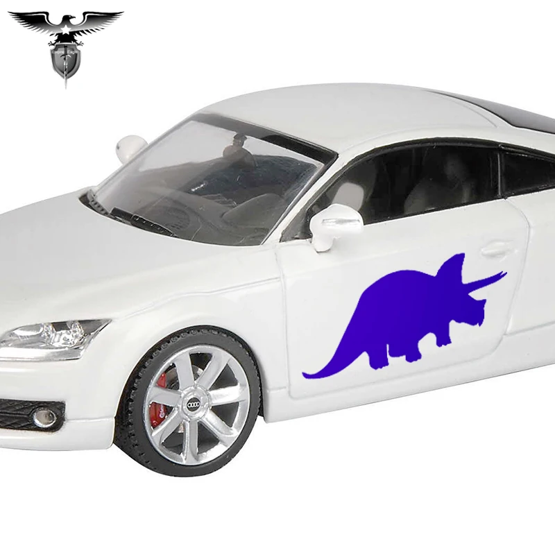 

EmpireYing 3 Sizes 8 Colors Jurassic Cretaceous Dinosaur Ferocious Triceraps Car Sticker Laptop Decor Waterproof Vinyl Decals