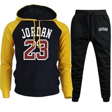 Jordan 23, мужские комплекты, толстовки+ штаны, осенне-зимняя мужская толстовка с капюшоном, флисовая толстовка с капюшоном и штаны, комплект из 2 предметов, уличная толстовка с капюшоном