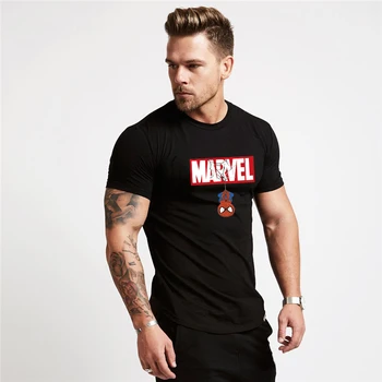 

Marvel Men T-Shirt Spiderman T Shirt Men Short Sleeve Men Tee Shirt Tops Tees Men T Shirt Funny Guy Tshirt Fitness T-shirts