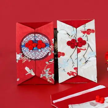 

2021 Chinese Style Red Envelope New Year Red Envelope Fabric Red Envelope Disc Buckle Red Packet