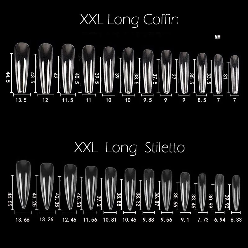 240pcs Gelly Tips Soft Gel Nail Extension Tips Full Cover Pre-shaped Sculpted Long Coffin Stiletto False Tip Quick Building Mold