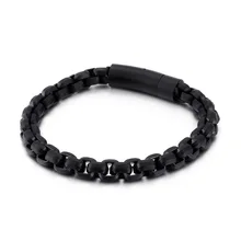 Простой мужской Плетеный Браслет-цепочка из нержавеющей стали 316L, панк браслет, мужской стиль, готический рок, аксессуары на цепочке