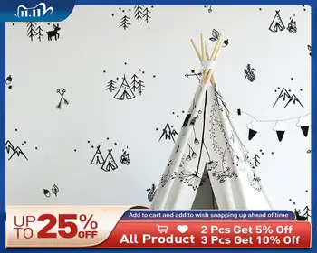 

New Design Kids Tribal forest Vinyl Wall Stickers For Kids Room Decoration Wall Art Decals Wallpaper Sticker Murals