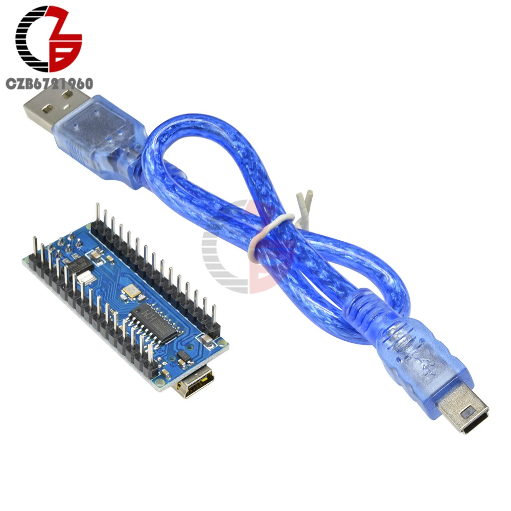 Mini USB CH340 CH340G Nano V3.0 ATmega328 16M 5V Микроконтроллер плата для Arduino с USB кабелем