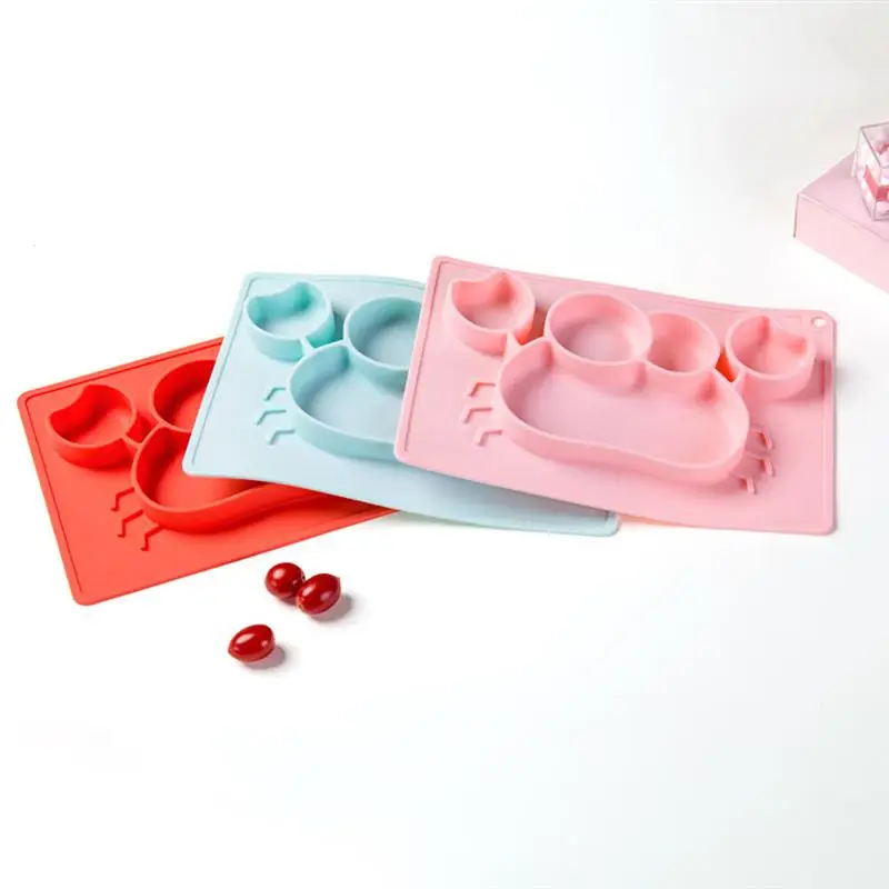 Детская тарелка, посуда для кормления детей, контейнер для кормления, Детские тарелки, чашка для кормления младенцев, силиконовая чаша на присоске для детей