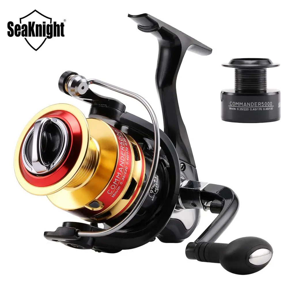 Seaknight Spinning Vissen Reel Commander 2000 3000 4000 5000 7.5Kg Spinning Reel Aluminium Spoel 10BB 5.21/ 4.71 Extra Spool