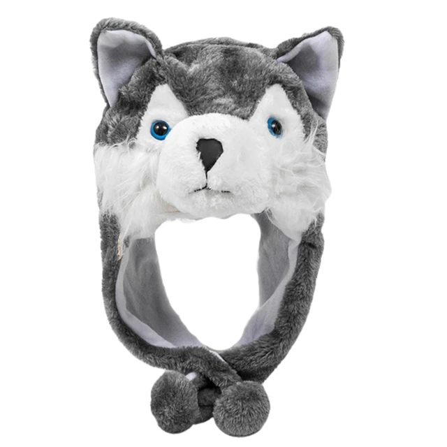 Cute Wolf Plush Hat Cute Windproof Warm 