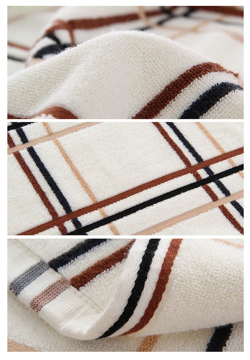 Plaid Bath Towel Striped Shower Bathroom Thick Cotton Soft Home Hotel Spa Towels for Adults Kids Handtuch 70*135cm Toallas