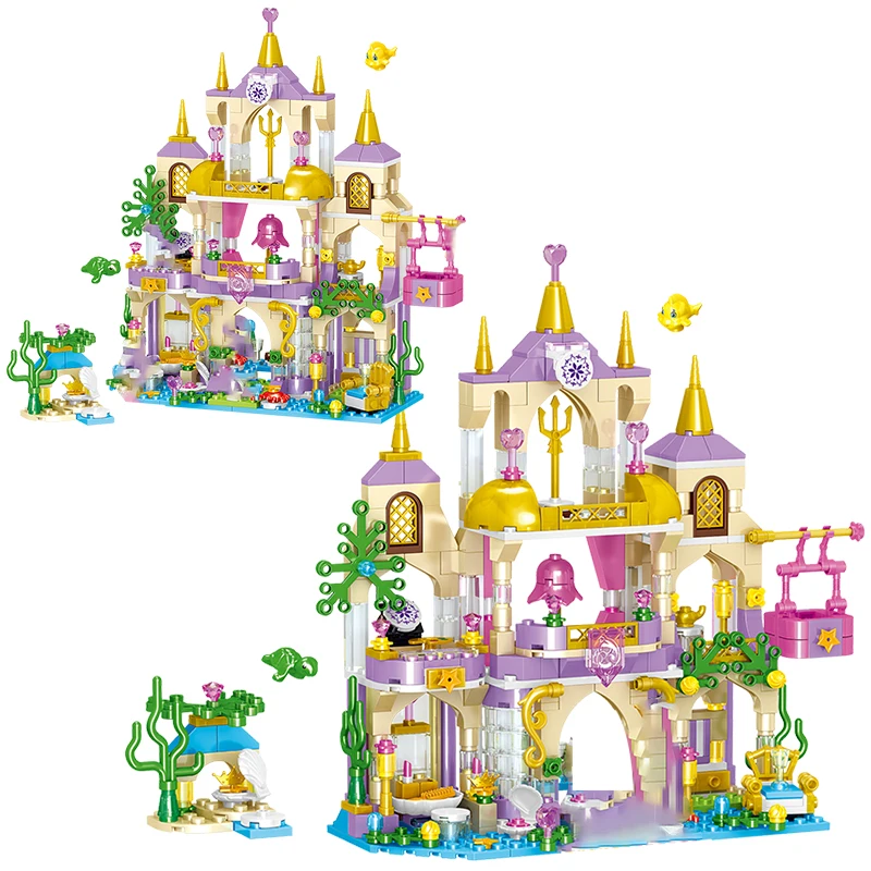 Creator Ideas Submarine Castle Building Blocks Romantic House Enlighten Bricks Toys for Friends Girls Holiday Gifts | Игрушки и хобби