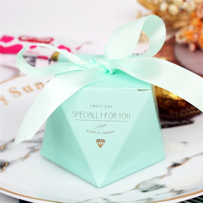 8 цветов драгоценный камень коробка конфет экологически безопасный Разлагаемый для свадьбы или «нулевого дня рождения» на день рождения Подарочные наборы конфет аксессуары для вечеринки подарок коробка