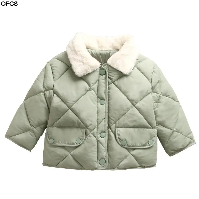 Outwear ClothesWarm �е� ���� Children Parkas Coat �ܿ� ��� �罺 ��ư �Ƿ� �ҳ� & �ҳ� �β��� ���� Į��