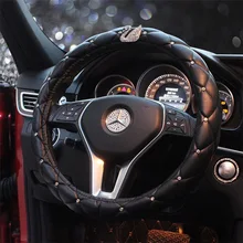 Модный автомобиль с инкрустацией стразами Лебедь крышка рулевого колеса искусственный алмаз четыре сезона универсальный Южная Корея мультфильм милый автомобиль сцепление