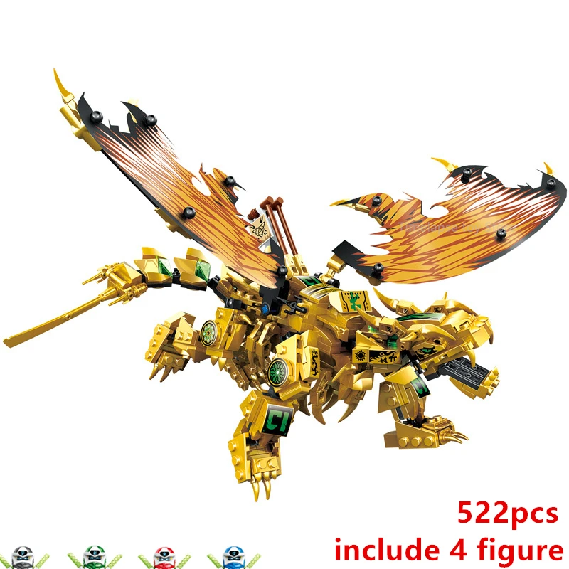 4in1 2020 Ninja TV series Golden Dark Bat Pterodactyl Dragon Season13 Ball Building Blocks Classic Model Sets Bricks Kids Kits | Игрушки и