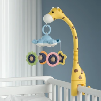 

Baby Rattle Mobile Music Box Night Light Rotating 360°Flexible Rotation Mobile Newborn Sleeping Bed Toys Infant Rattle
