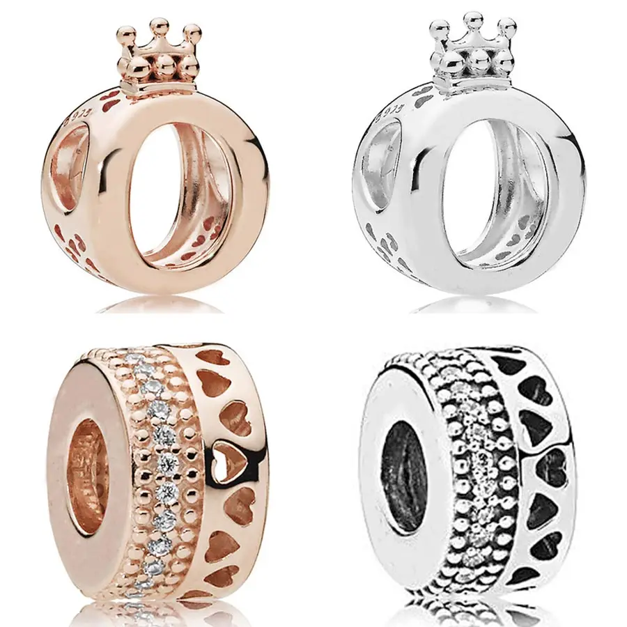 Rose Gold Radiant Silver Hearts Royal 