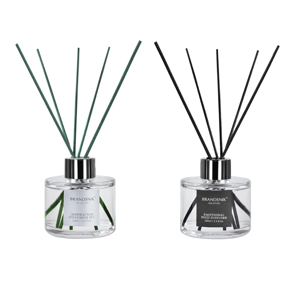 2 Packs Scented Essential Oil Home Bathroom Toilet Air Freshener Reed Diffuser