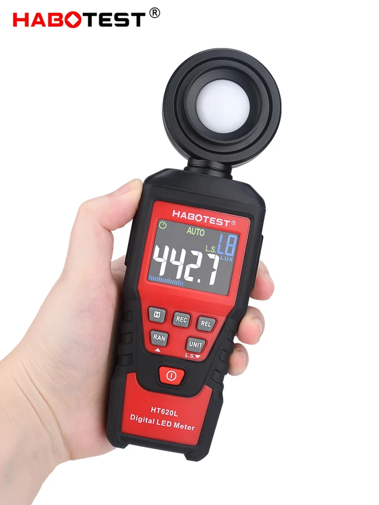 Habotest HT620L Luxmeter Digital Light Meter Lux Meter Photometer UV Radiometer LCD Luxmeter Handheld Illuminometer Photometerka afbeelding