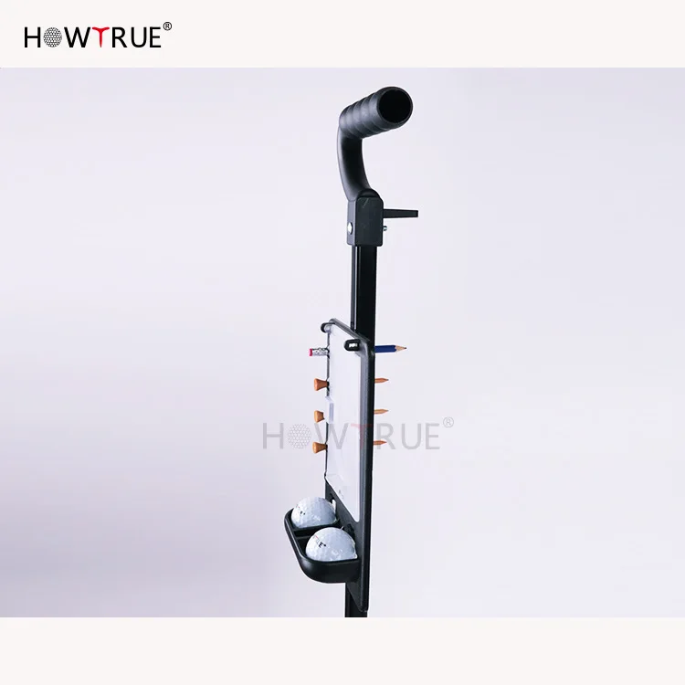 Iron Aluminum Golf Pull Cart,Adjustable Golf Trolley Cart Foldable Trolley with Brake