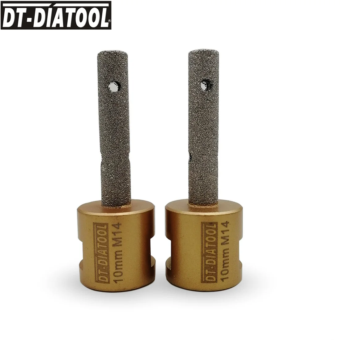 DT-DIATOOL 2 шт. диаметр 10 мм M14 резьба вакуумной пайки алмазные фрезы Увеличьте отверстия в фарфоре керамический мрамор гранит