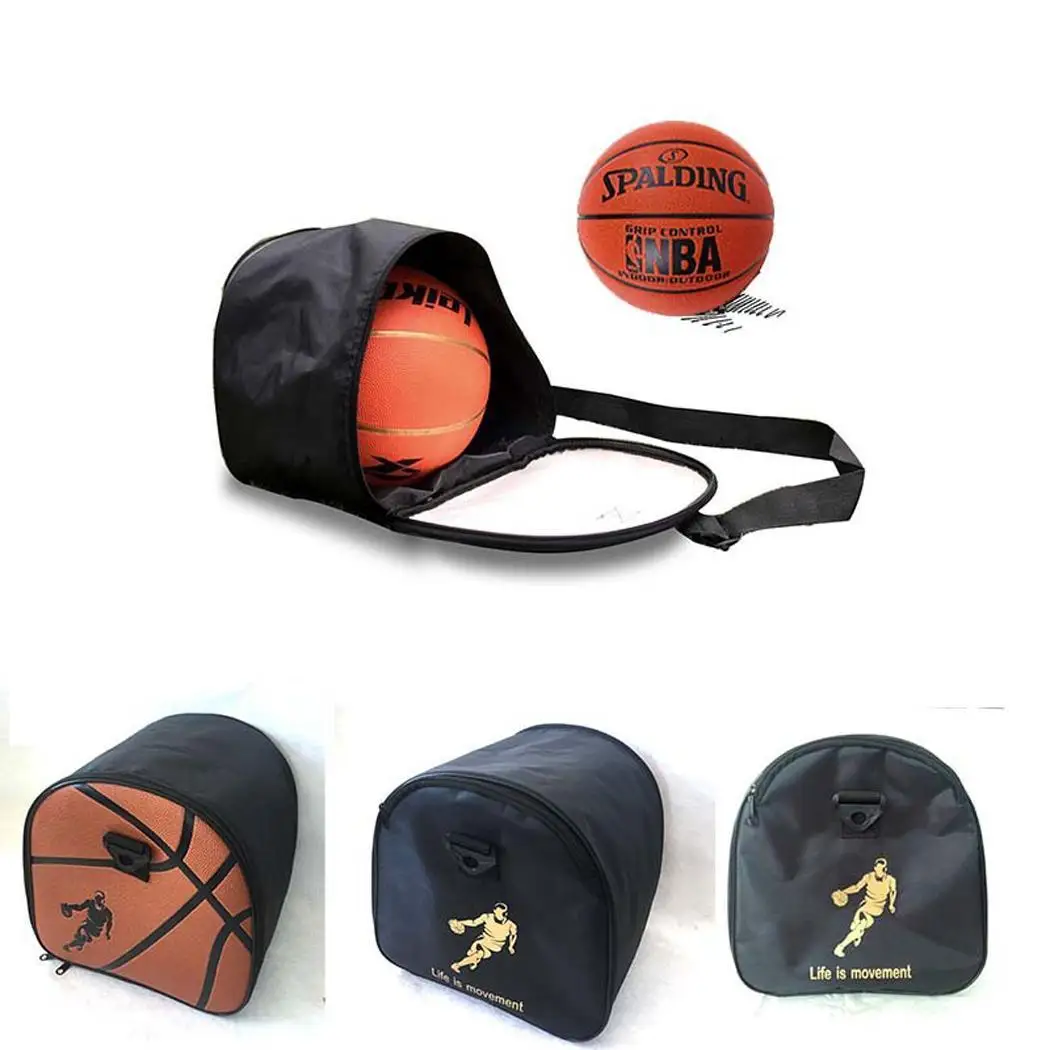Кожаный баскетбольный мешок с регулируемым ремешком, профессиональная тренировочная баскетбольная сумка, сумка для хранения баскетбольных мячей на молнии