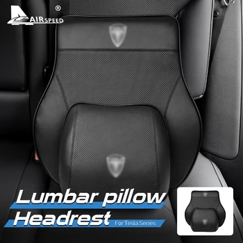 

AIRSPEED for Tesla Model 3 Model X Model S Accessories Interior Car Memory Foam Core Seat Head Pillow Neck Rest Headrest Cushion
