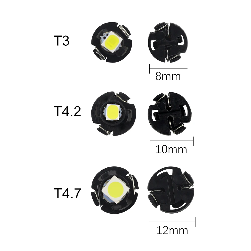 1 шт. T4.2 1210 1SMD T3 T4.7 5050 1 SMD СВЕТОДИОДНЫЙ автомобильные лампы освещения приборов Универсальный Автомобильный интерьер лампы сигнального освещения 7 цветов 12V