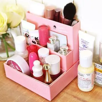 

Creative DIY Paper Board Holder Storage Box Desk Decoration Stationery Makeup Organizer Supplies Practical