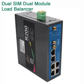 Online Unterstützung Load Balancing 2,4 GHz 5 Ghz Dual-band WIFI Gigabit Ethernet 4G Router R200 Industrie Dual Sim Dual Modul LTE Router