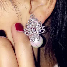 RAKOL имитация жемчуга коллекция листьев полный микро кубического циркония Проложить для женщин Свадебные обручение серьги ювелирные изделия наркомания RE622905