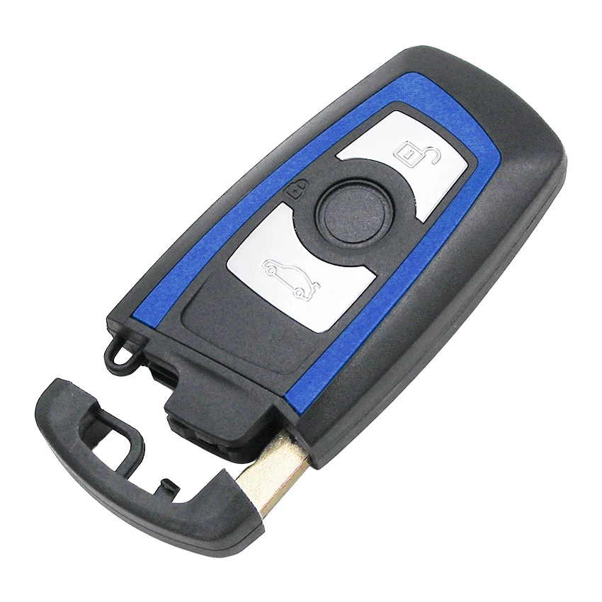 3 кнопки умный пульт дистанционного ключа корпус fob для BMW CAS4 F 1 3 5 7 серии 2009- FCC ID: YGOHUF5662 с синим или REDEdge