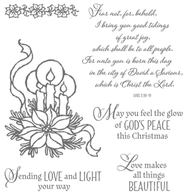 

Love light your way Transparent Clear Stamps for DIY Scrapbooking/Card Making/Kids Christmas Fun Decoration Supplies