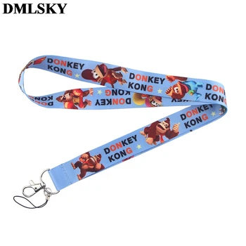 

24pcs/lot DMLSKY Women Phone Lanyards donkey Keychains Lanyard For Keys Badge ID Cards Holders Chain Phone Rope M3879