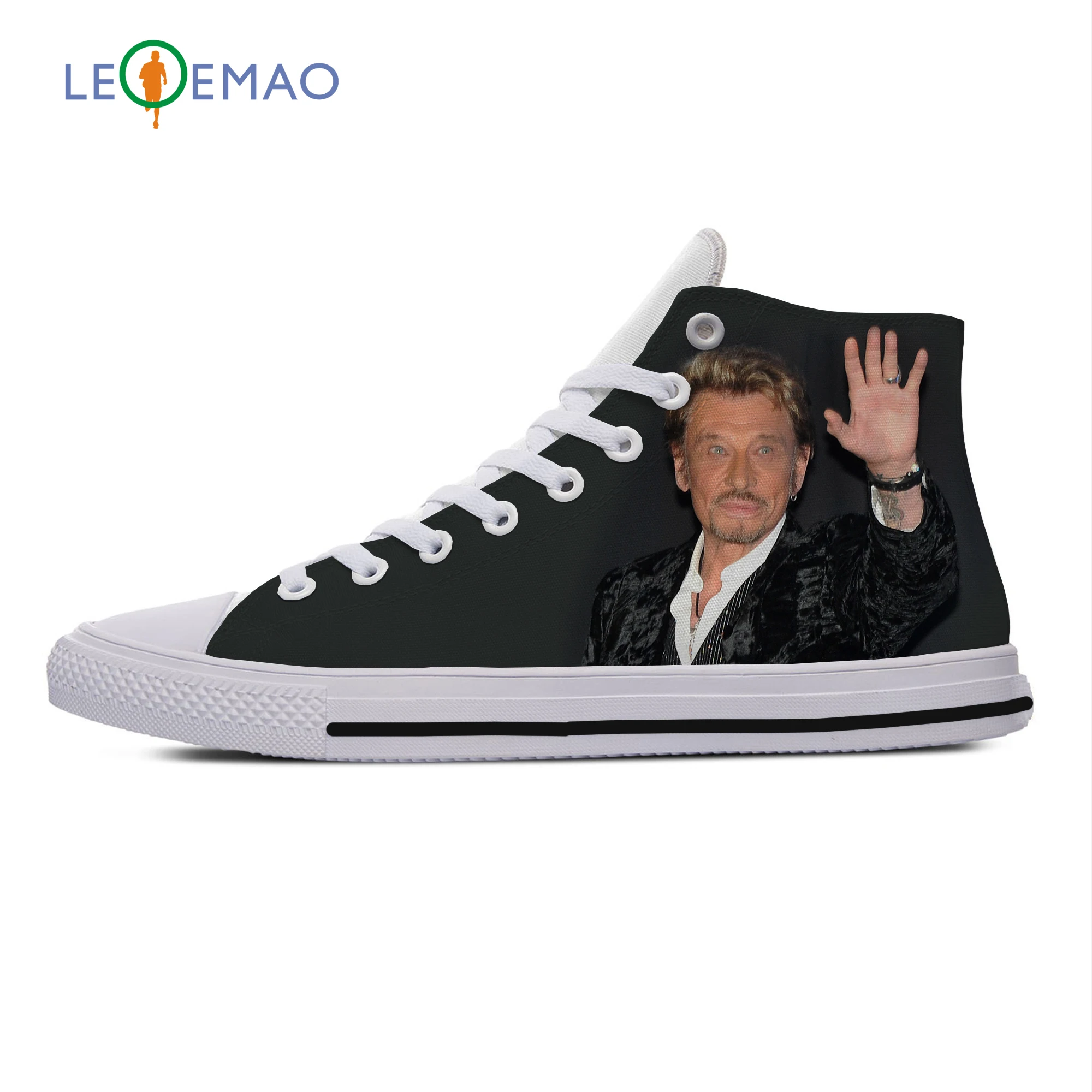 

Johnny Hallyday French Elvis Presley 2019 New Creative Design for High Top Custom Shoes Flat Casual Drop Shipping Sneakers