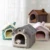 Складной Глубокий Сон Pet Cat House Indoor Winter Warm Cozy Cat Bed for Small Dog Cat Kitten Teddy Comfortable Kennel Pet Supplies
