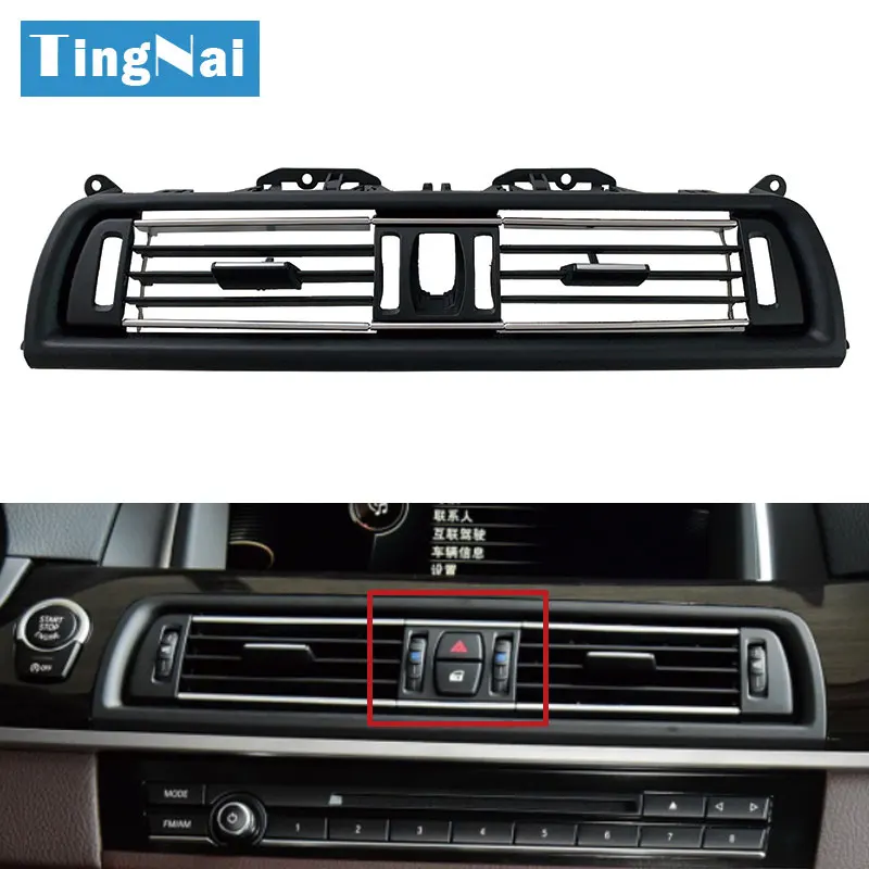 Front Central Air Conditioner Chromed Ac Vent Grille Outlet For Bmw 5