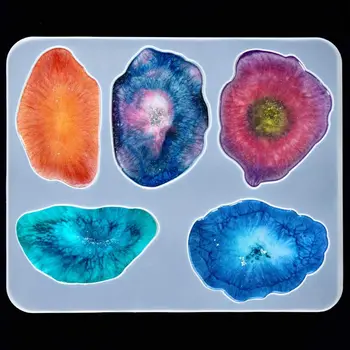 

Resin Mold Epoxy Silicone Mold 5 Large Size Coaster Bowl Mat Mold Large Creative Cup Bowl Pad Maker Arts Craft DIY
