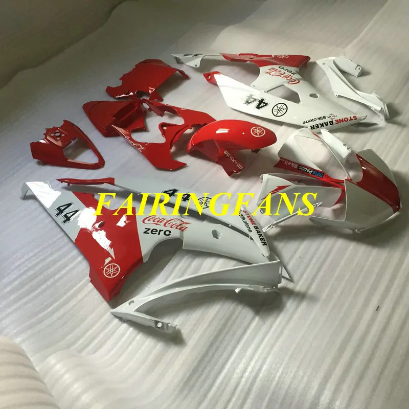 Комплект обтекателей для YAMAHA YZFR6 08 09 10 11 12 15 YZF R6 2008 2012 2015 YZF600 белые и красные
