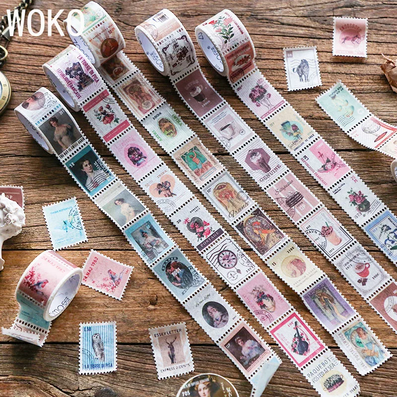 WOKO 25 мм* 3 м старая Марка Маскировочная клейкая лента, наклейка Винтаж Алиса кофе гриб лес цветок может порвать деко васи ленты DIY Скрапбукинг