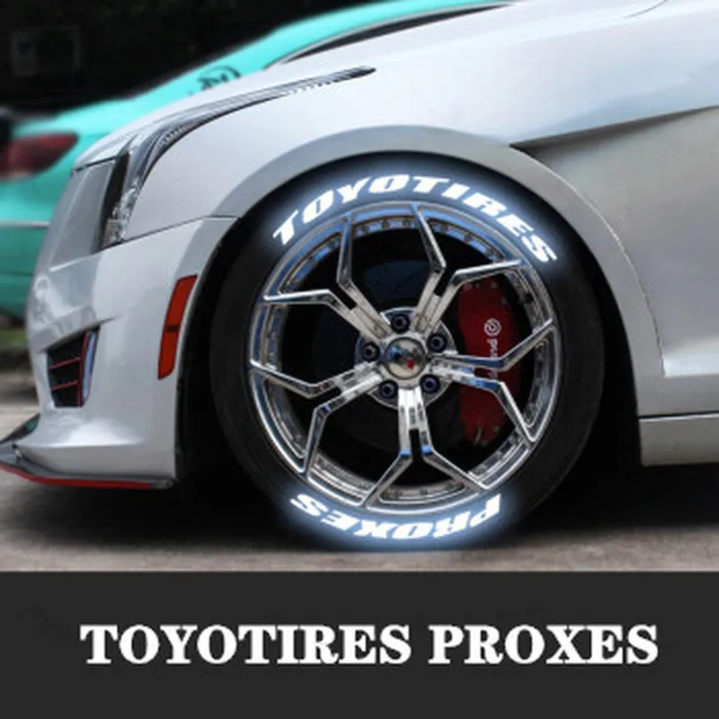 

3D Logo Reflective Tire Sticker Rubber Car Modified Wheel Label Sticker Cool Tire Sticker And Decal Car Styling Accessories