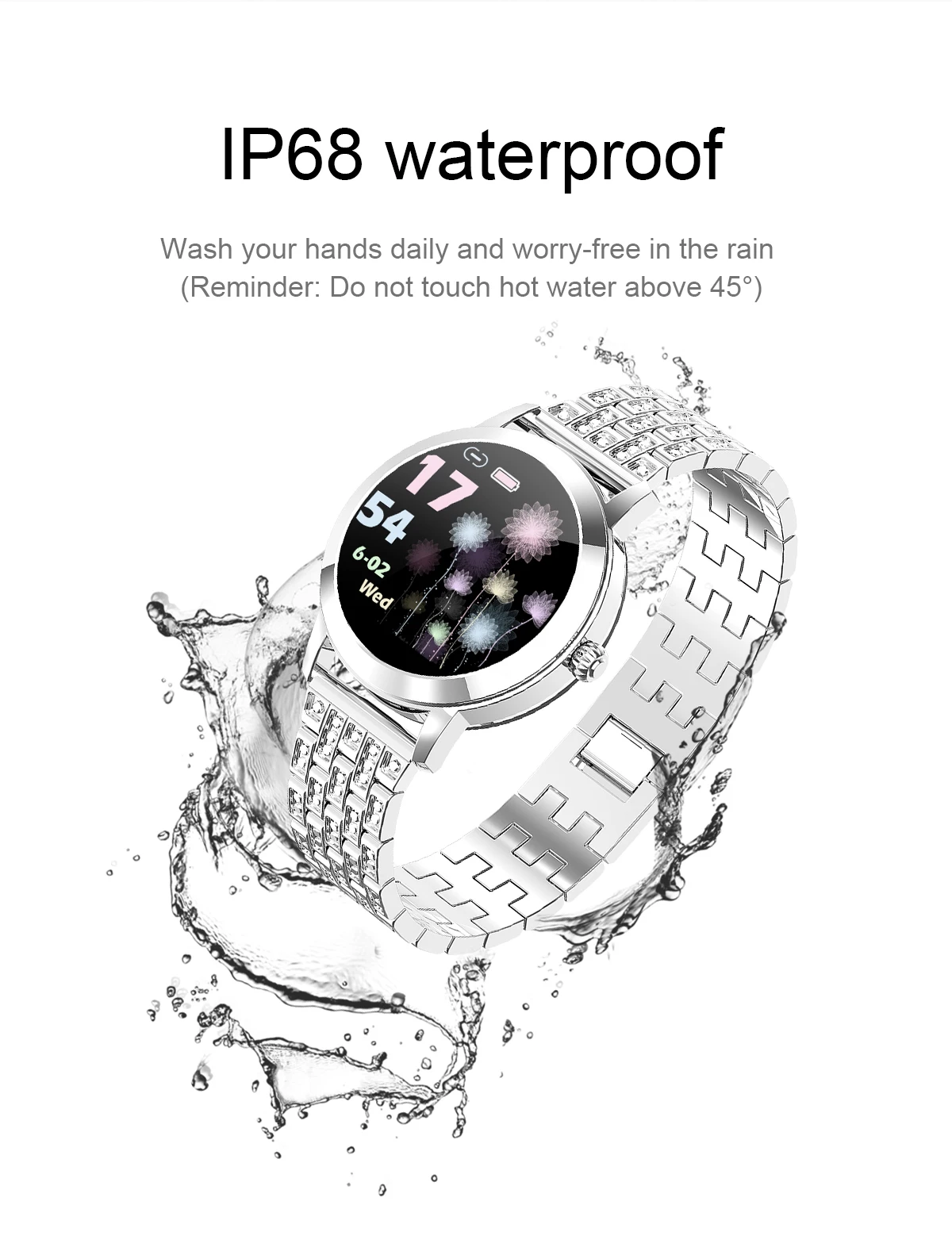 Ceas Smartwatch Smart Wear WL44, Puls, Calorii, Pedometru, Rezistenta